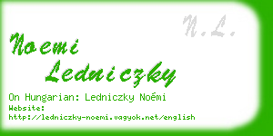 noemi ledniczky business card